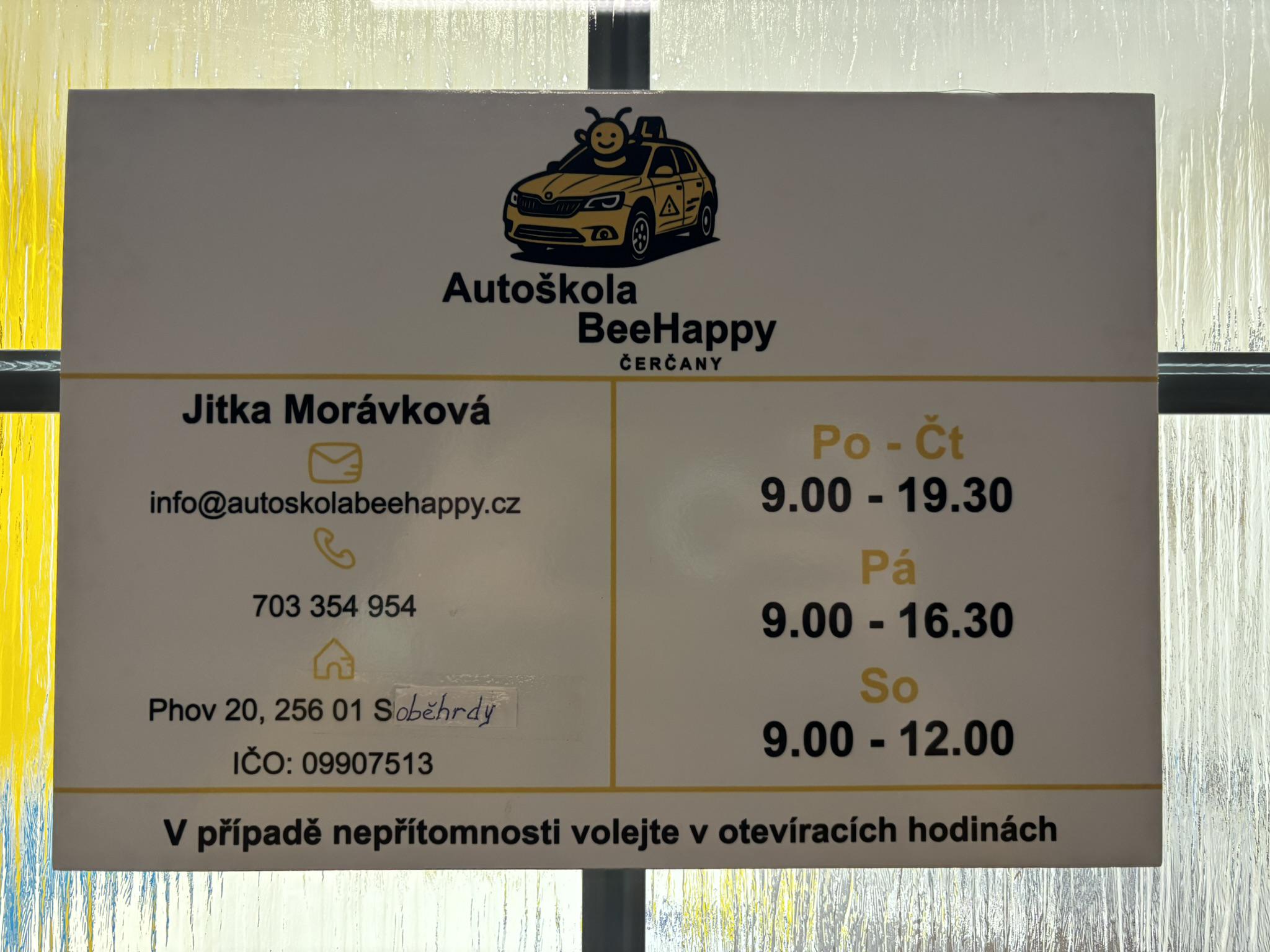 Fotografie autoškoly Autoškola BeeHappy ve městě Čerčany (2)